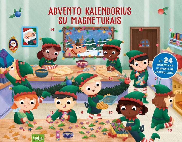 Knygelė su magnetukais. Advento kalendorius