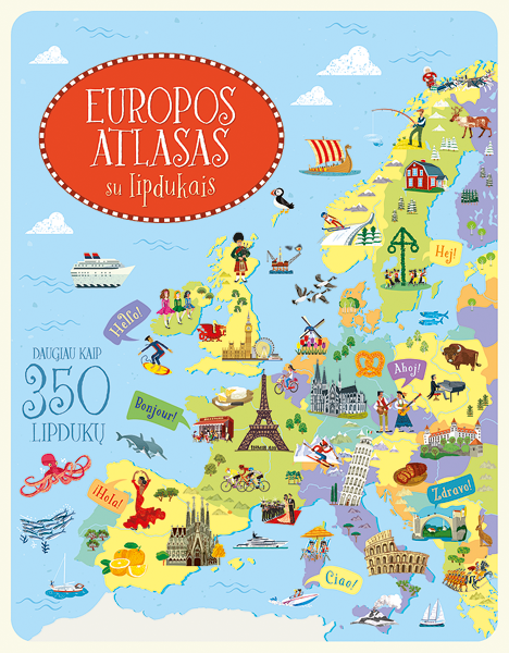 Europos atlasas su lipdukais