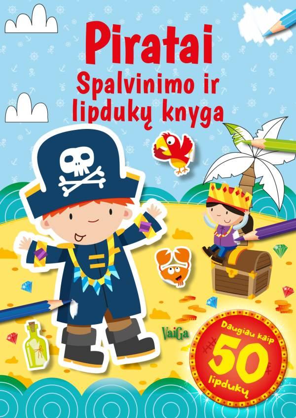 Spalvinimo ir lipdukų knyga. Piratai