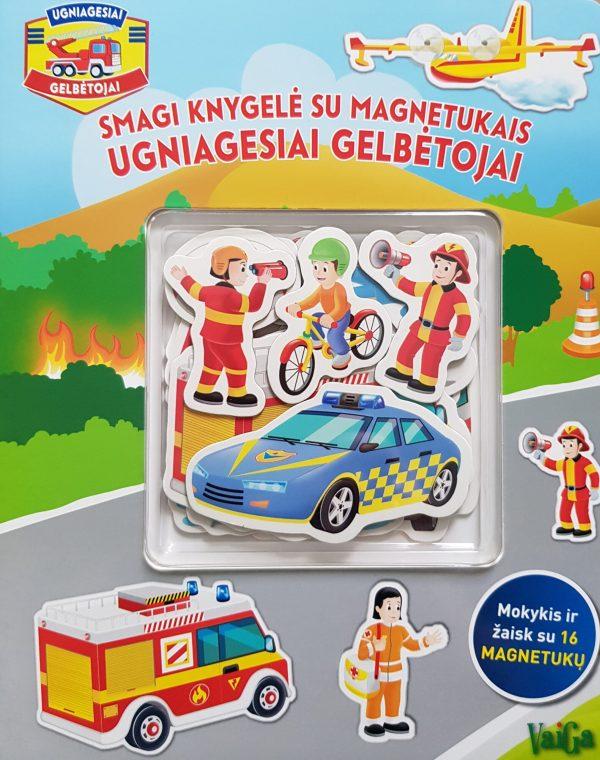 Knygelė su magnetukais. Ugniagesiai gelbėtoja