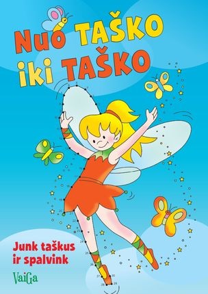 Nuo taško iki taško. Junk taškus ir spalvink. Fėja