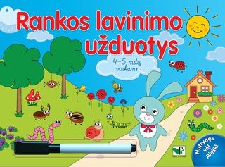 Rankos lavinimo užduotys 4-5 metų vaikams. Su flomasteriu